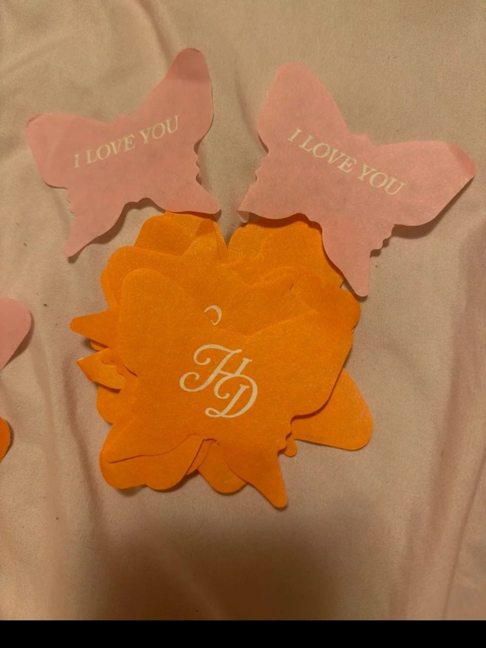 Hilary duff Butterfly Confetti Party Cutouts - Pink and Orange